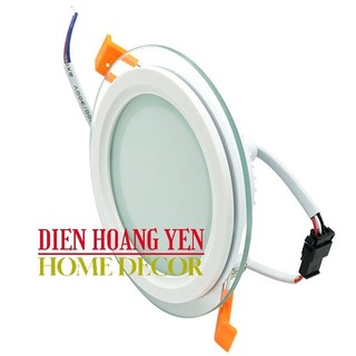 đèn led âm trần kính 12w 9w viền kính sáng kiểu dáng đẹp