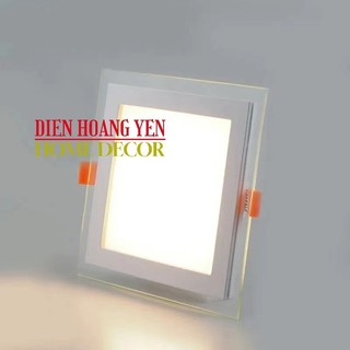 đèn led âm trần kính 12w 9w viền kính sáng kiểu dáng đẹp