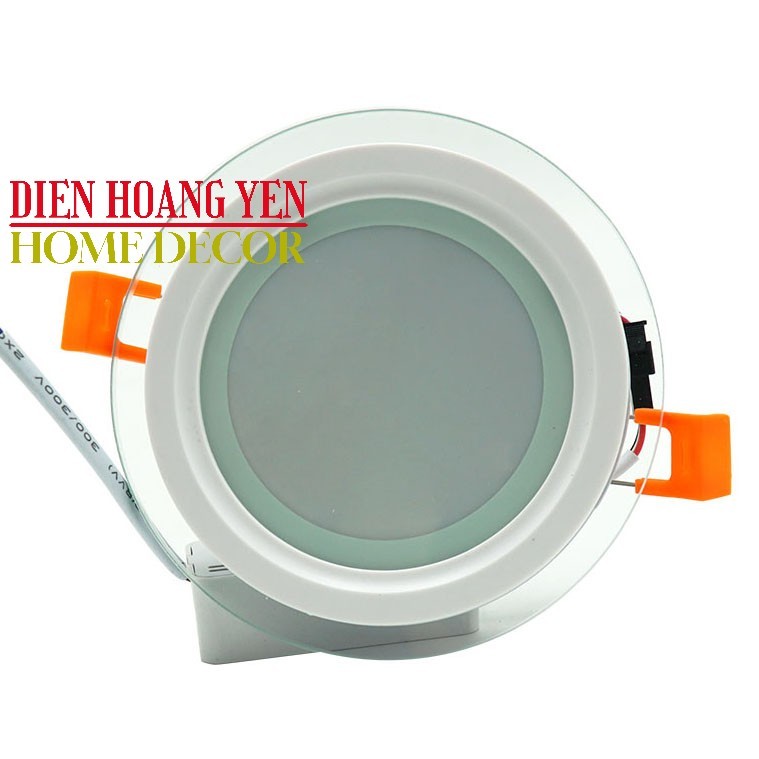 đèn led âm trần kính 12w 9w viền kính sáng kiểu dáng đẹp