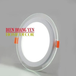 đèn led âm trần kính 12w 9w viền kính sáng kiểu dáng đẹp