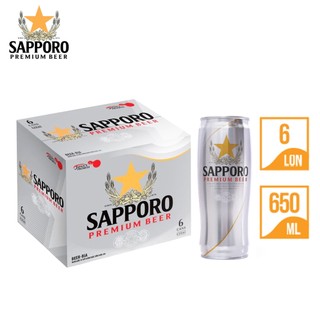 THÙNG 6 LON BIA SAPPORO PREMIUM BEER 650ML