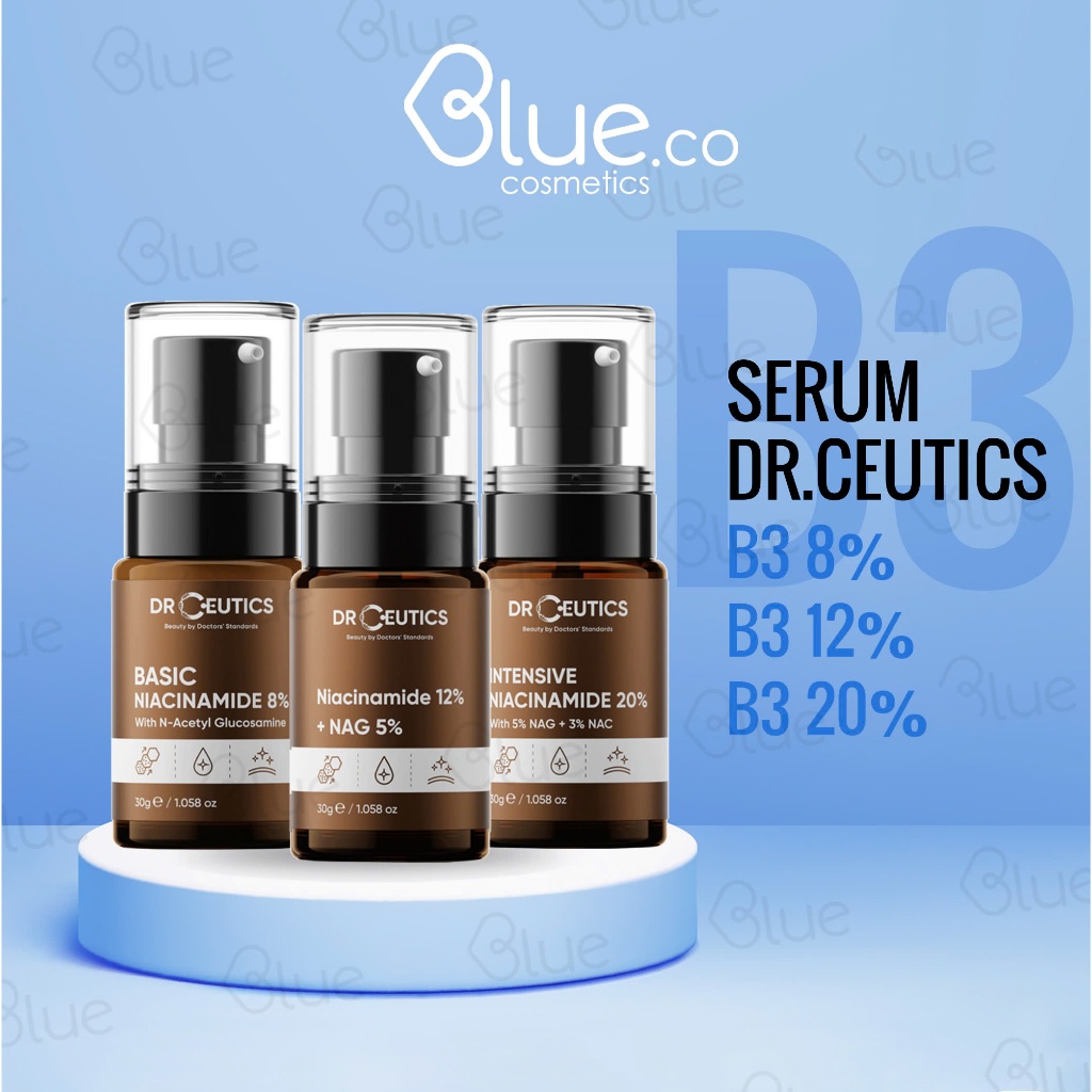 Serum DrCeutics B3 Niacinamide giảm thâm, sáng da, hỗ trợ kiềm dầu 30ml