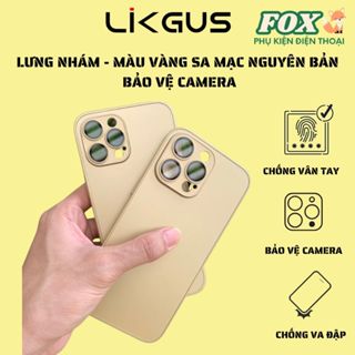 Ốp lưng Likgus độ màu vàng sa mạc cho IPhone 11 12 13 14 15 16Promax/Pro/Plus