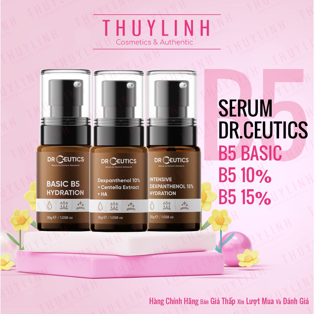 Serum DRceutics B5 Basic, 10%, 15% Cấp Ẩm Phục Hồi Toàn Diện 30ml