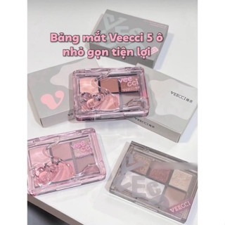 [HOẢ TỐC VEECCI] Bảng Phấn Mắt 5 Ô VEECCI Bảng Mắt Tone Hồng Bám Màu Lâu Trôi VEECCI04