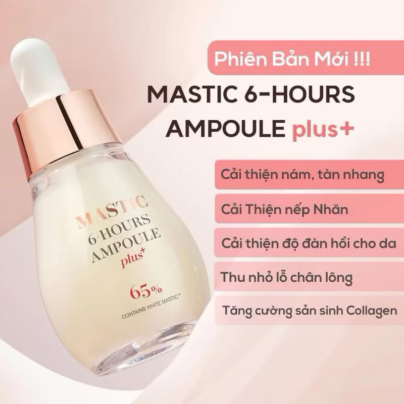 ( Bao bỳ mới )Tinh chất Mastina 65% White Mastic L 6 hours Ampoule Plus+ lọ 20ml