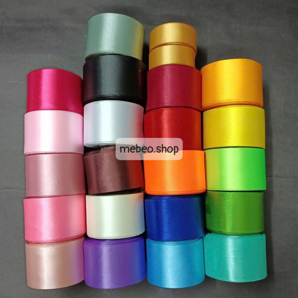 [Sỉ] Ruy băng lụa Việt Nam 5cm - Cuộn ~22m (5cuộn/cây)