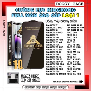 Cường lực KINGKONG Xiaomi Redmi Note 7 8 9 10 11 12 13 14 C40 C61 C75 Poco full màn | Miếng dán bảo vệ màn hình Xiaomi