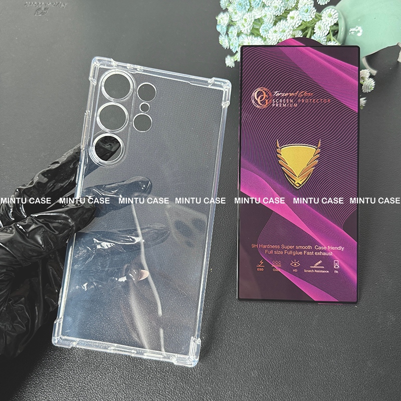Ốp lưng và cường lực Samsung Galaxy S25Ultra / S25 ultra / S25 Ultra - Loại trong suốt chống sốc TSC