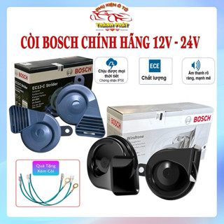 [TẶNG 4 GIẮC]Còi sên ô tô 12V/24V BOSCH chính hãng cho xe hơi xe tải - Kèn sò 12V chống nước BOSCH 0986AH0220 gắn ô tô
