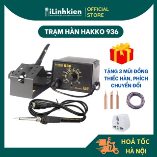 Máy hàn trạm hàn Hakko 936 điều chỉnh nhiệt độ tiện dụng tặng kèm thiếc và nhựa thông.