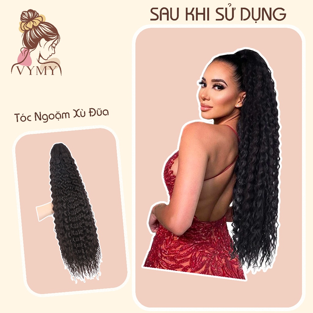 Tóc Ngoặm Xù Đũa dài 80cm - Tóc Giả VyMy Cao Cấp