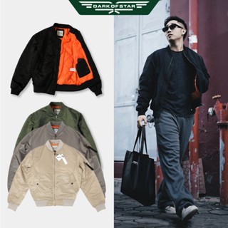 Áo jacket bomber pilot nam 3 lớp dáng rộng streetwear, áo khoác vải cản nước DarkOfStar DJK09