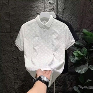 Áo polo nam dập vân thích hợp cho mùa hè thoải mái và thoáng khí, áo thun nam có cổ hot 2025