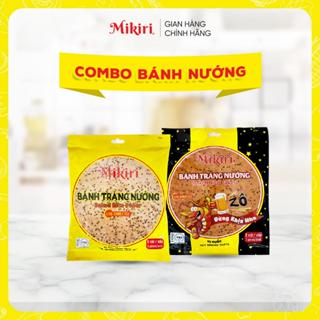 Combo lựa chọn - Bánh tráng nướng Mikiri Vị Ruốc x 50g (2 bánh/gói), Vị Dừa x 130g (5 bánh/gói) - Ăn vặt thơm ngon