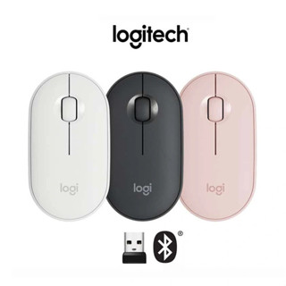 Chuột không dây bluetooth logitech M350 đen/trắng/hồng full box - dùng được USB & Bluetooth ( tặng kèm pin )