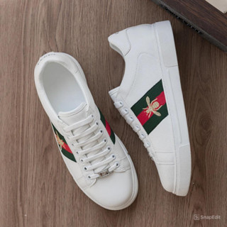 Giày Nam Thể Thao Sneaker QC27, Giày Thể Thao Nam Trắng Sọc Xanh Đỏ Logo Thêu C.Cấp Full Box Bill