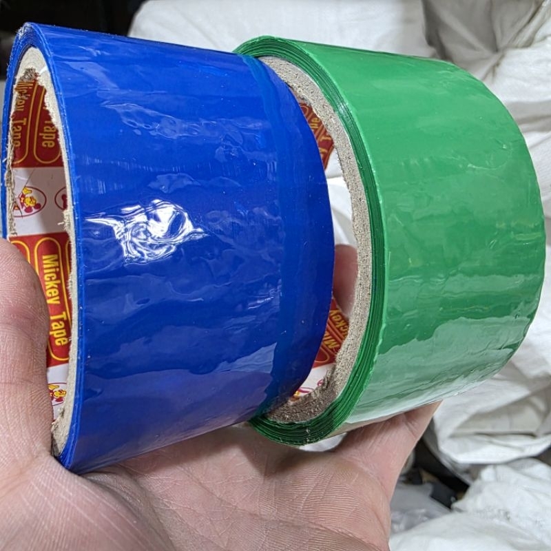 Cuộn băng dính xanh 1cuộn (5mét)(băng dính màu )