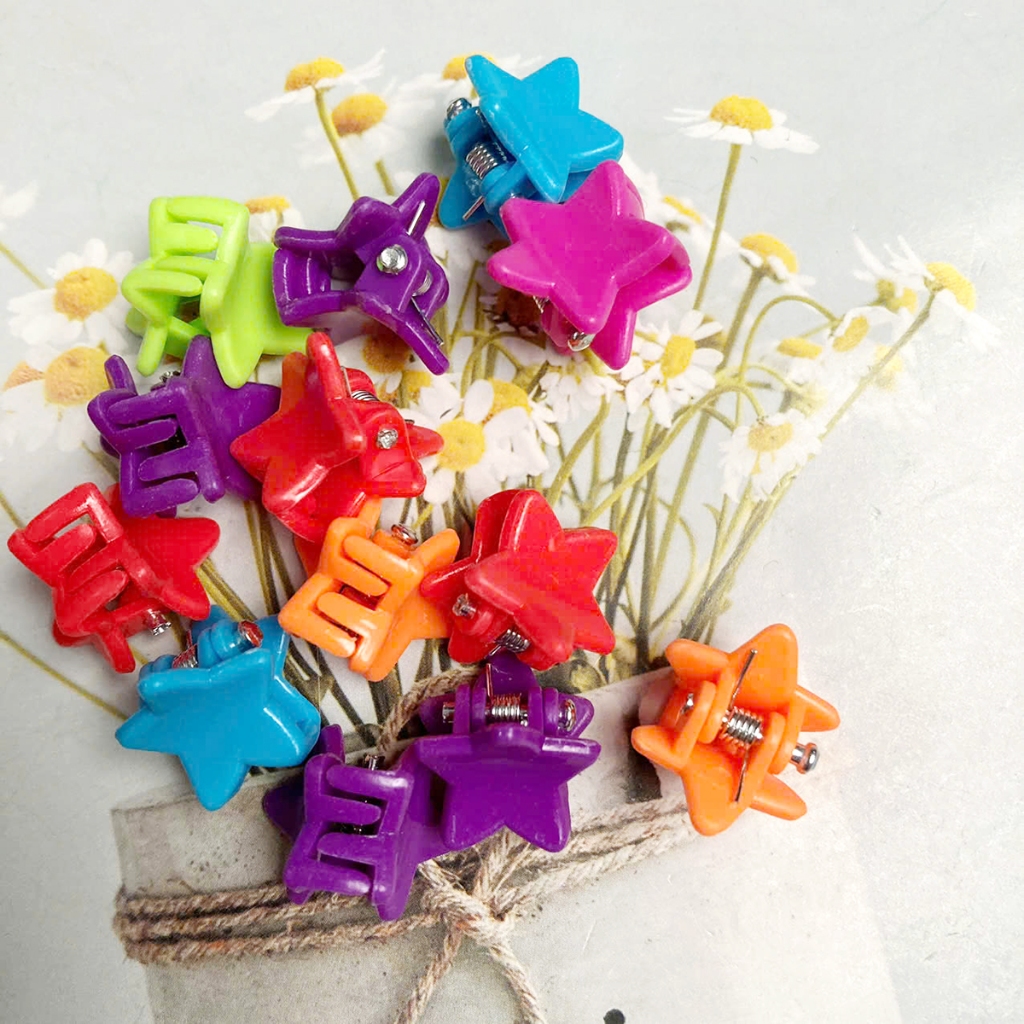 Set 10 Kẹp tóc gắp tóc mái màu dài 1cm gap9