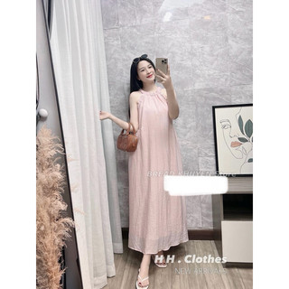 VÁY TƠ CỔ YẾM MAXI H026