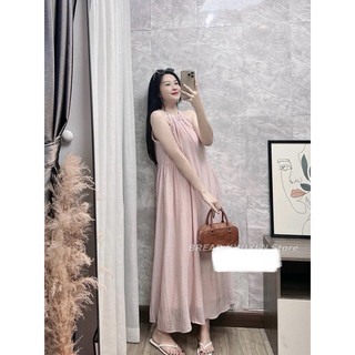 VÁY TƠ CỔ YẾM MAXI H026