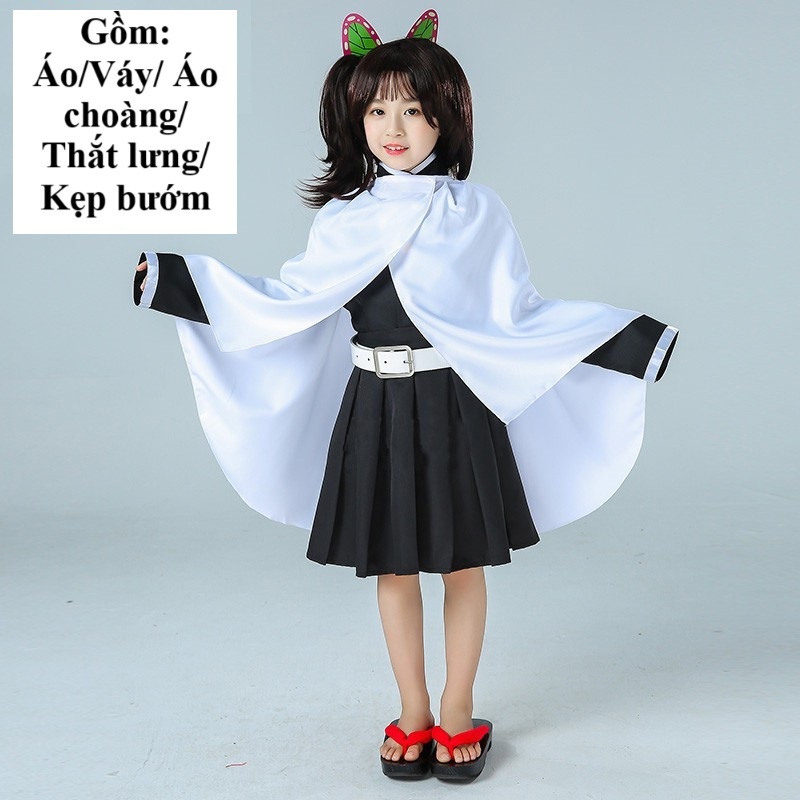 (Trẻ Em) Trang Phục Hóa Trang Tsuyuri Kanao Trong Anime Demon Slayer Cosplay Kanao Kimetsu No Yaiba 