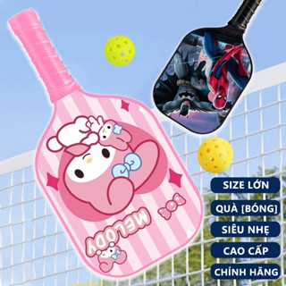 Vợt pickleball trẻ em, người lớn chơi bóng nhẹ bền, tay cầm gỗ chống trơn trượt, tặng kèm 1 bóng pickle ball