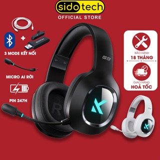 Tai nghe chụp tai bluetooth SIDOTECH G9 không dây gaming 3 mode có mic rời headphone vòm 3D 7.1 Bt5.3 supper bass hifi