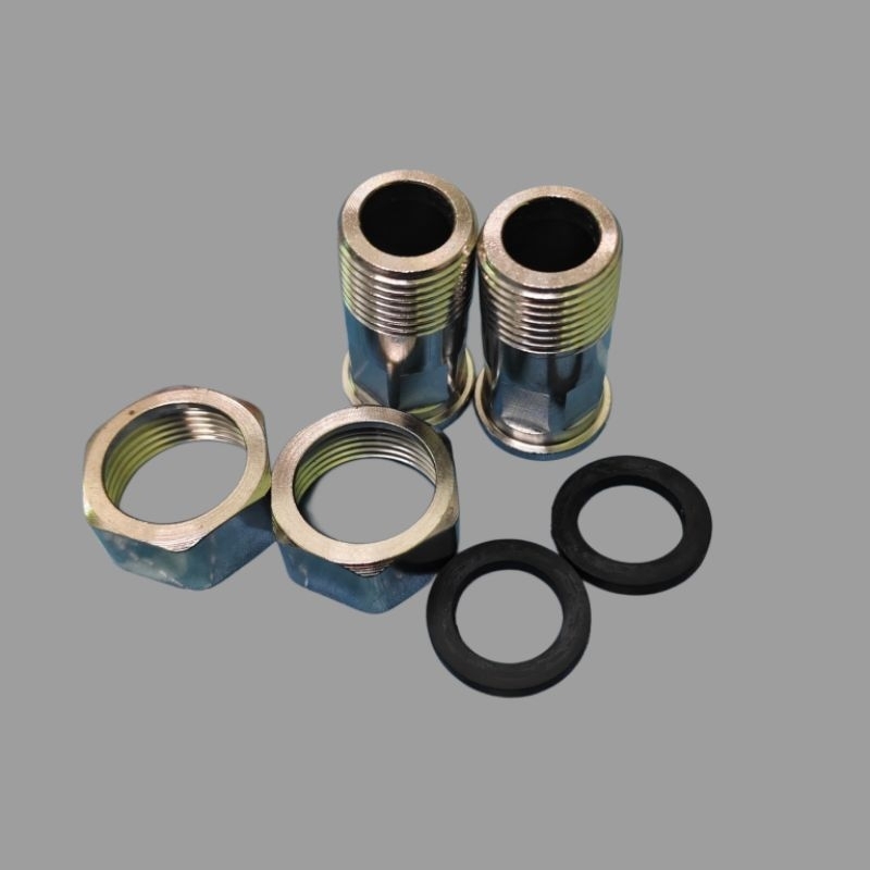 Rắc co đồng hồ inox, ren máy bơm tăng áp nhỏ(GIÁ/1 ĐÔI)