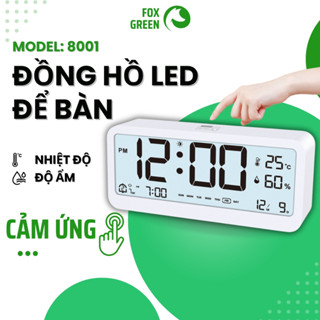 Đồng hồ để bàn đa năng - Màn hình led ban đêm tích hợp báo thức, đo nhiệt độ, độ ẩm phòng , decor phòng ngủ, cảm ứng