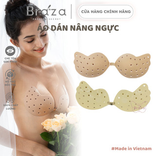  Miếng Dán Ngực Tạo Khe Vải Cánh Tiên Lỗ Thoáng khí Loại Vải Mềm Dùng Nhiều Lần Cao Cấp Braza 