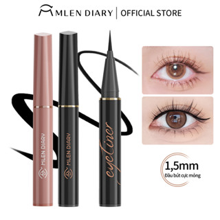 Mlen Diary Bút kẻ mắt gel không trôi và không thấm nước, lâu trôi, đầu bút siêu mỏng mịn, dễ sử dụng cho người mới học N
