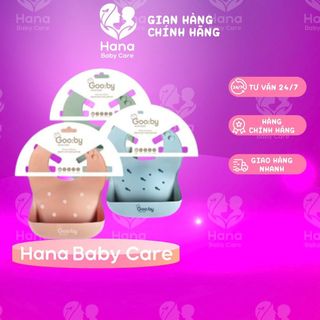 (Quà tặng gooby) Yếm ăn dặm silicon tiện lợi chống thấm món quà ý nghĩa dành cho bé