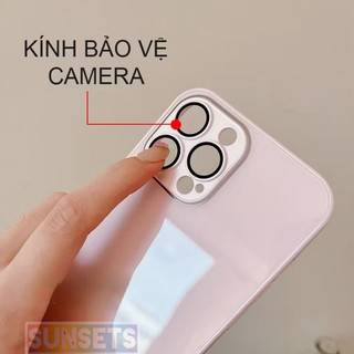Ốp lưng iPhone 11/ 12/ 13 Pro Max lưng kính có bảo vệ camera