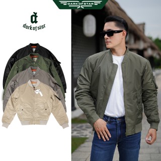 Áo khoác bomber nam 3 lớp dáng rộng streetwear, áo bomber jacket vải chống nước DarkOfStar DJK09A