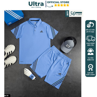 Đồ bộ Adidas cao cấp mùa hè chất mát chuẩn phom xịn đẹp Ultra UH5-BC30 Bộ thể thao nam cộc tay thun lạnh mùa hè 2025