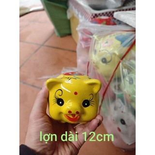 lợn sứ tiết kiệm mini dáng tròn 8cm