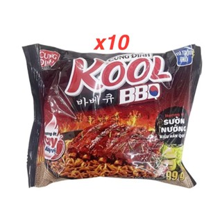  COMBO 10 Gói Mì Trộn Cung Đình Kool BBQ 99Gam – Vị Nướng Mỹ Đậm Đà Sợi Dai Ngon Khó Cưỡng 