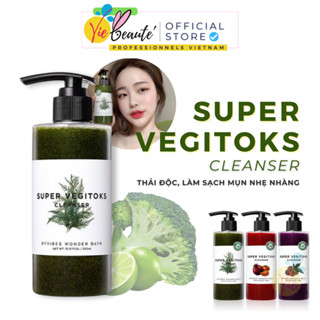 Sữa rửa mặt rau củ Byvibes Wonder Bath thải độc tẩy trang 3in1 dưỡng da Hàn Quốc 300ml