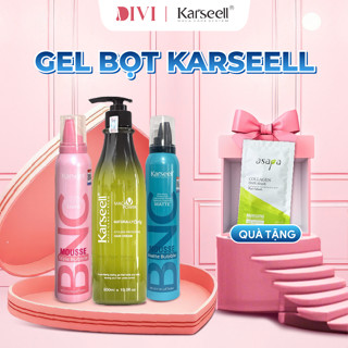 (CHÍNH HÃNG) Gel bọt giữ nếp, dưỡng ẩm tóc xoăn Karseell, gôm mềm tạo kiểu tóc hottrend 2025- Mỹ phẩm Divi