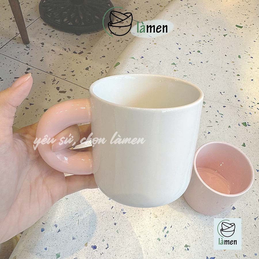 [Ngẫu Nhiên] Cốc Sứ Có Quai,Ly Sứ Uống Nước, Uống Sữa, Cafe Siu Xinh CSU018