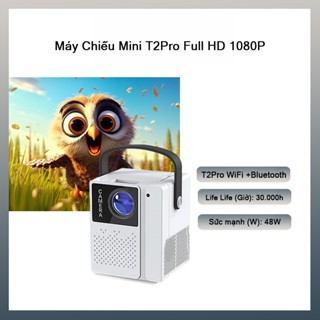 Máy Chiếu Mini T2Pro Hình Ảnh Full HD 1080P, Hệ Điều Hành Android11 WiFi Kết Nối/điện thoại/Laptop/ip NetFlix Youtube