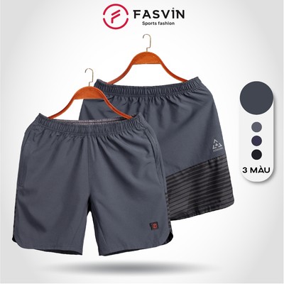 Quần Đùi Nam Chạy Bộ FASVIN Vải Gió Nhẹ Mát Có Khóa Túi Tiện Dụng Thể Thao Hay Mặc Nhà R21469.HN