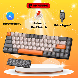 Bàn Phím Cơ Bluetooth Không Dây K68 BT Trục Cơ Red Switch Gõ Cực Đã Có Hotswap Kết Nối Máy Tính / Điện Thoại / Tablet