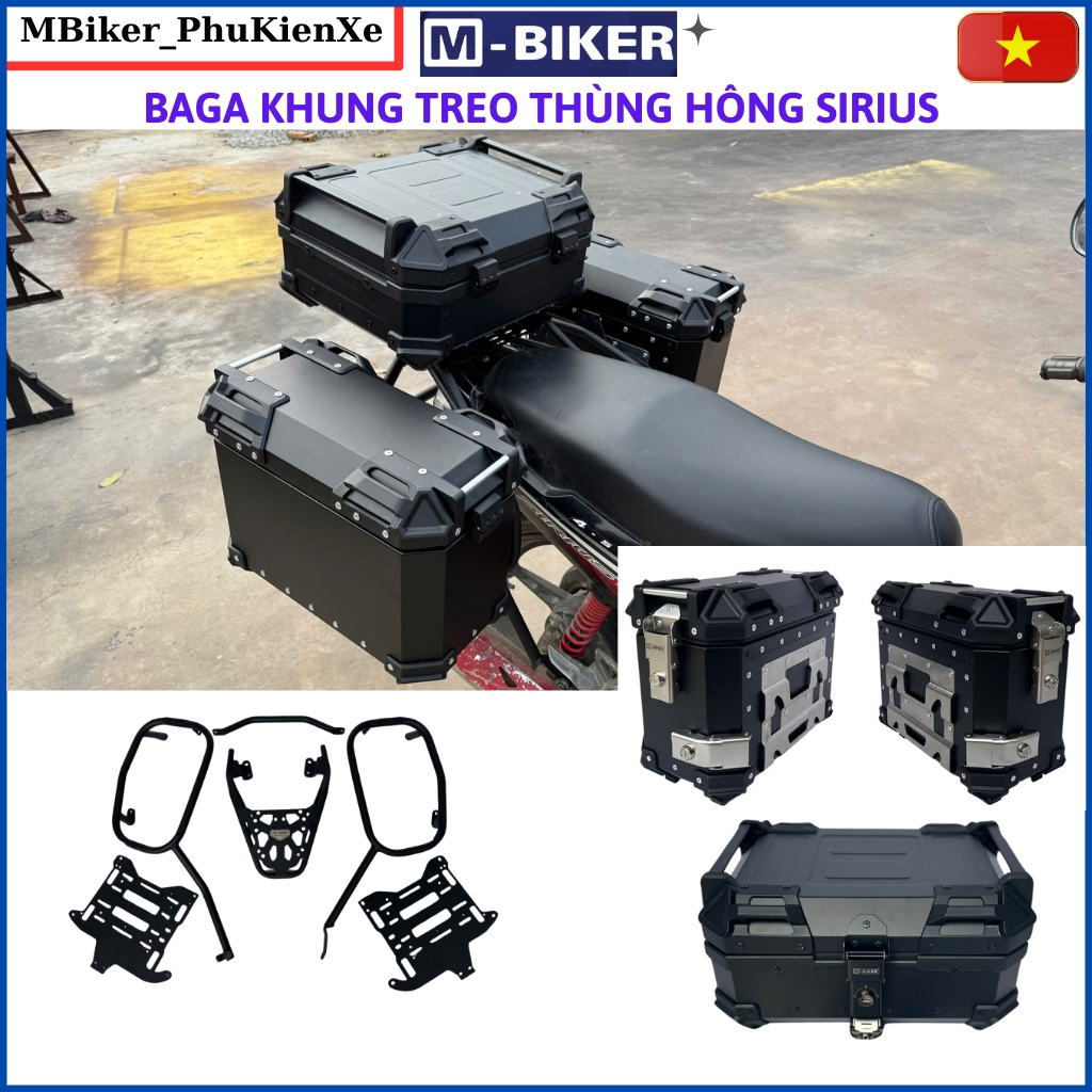 Baga Sirius, baga gắn khung thùng hông Sirius, cảng sau Sirius, phụ kiện Sirius_ mbiker