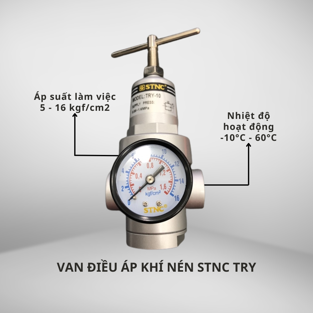 Van Điều Áp Khí Nén STNC TRY – Bộ Điều Chỉnh Áp Suất Khí Nén – Hoạt Động Ổn Định