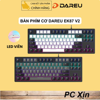 Bàn phím cơ Gaming Dareu EK87 V2 Black (Led Multi) - Led bo viền RGB