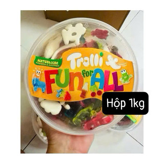 Kẹo dẻo trolli hình thú number one, fun for all của đức hộp 1kg . 750g