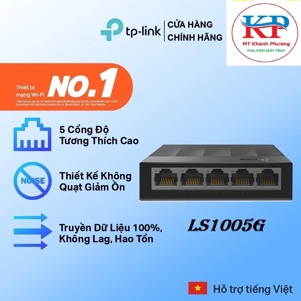 Bộ chia mạng Lan 5 Cổng RJ45 Gigabit TPLink LS1005G tốc độ mạng 10/100/1000Mbps, Bộ chia Tín Hiệu Sw