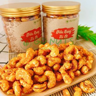 Hạt điều rang tỏi ớt GO NUTS vị cay mặn đậm đà hạt to đều thơm béo hộp 250g
